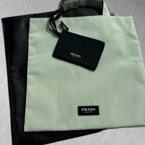 Prada reversible Mint Green/ Black Tote Bag